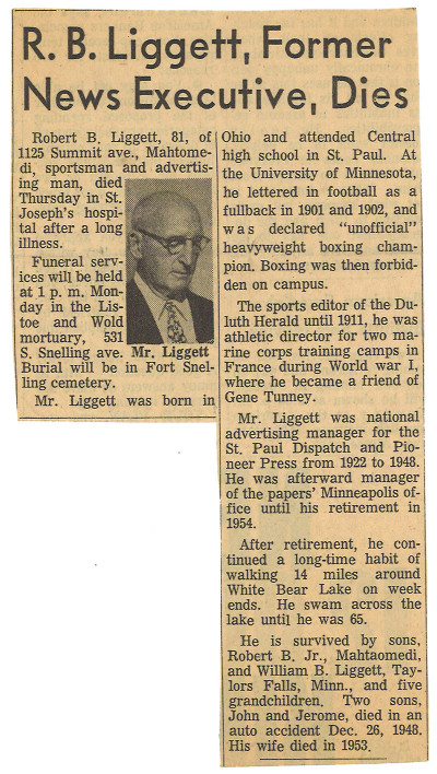 Pioneer Press: R.B. Liggett, Former News Executive, Dies